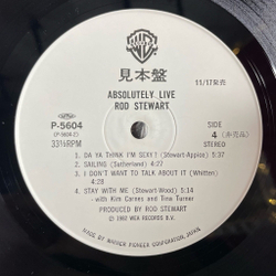 Винтажная виниловая пластинка LP Rod Stewart Absolutely Live (Japan 1982) (Obi) (Promo) The Great Pretender