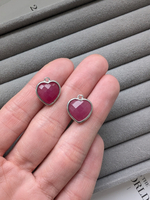 Подвеска сердце 13мм, кварц