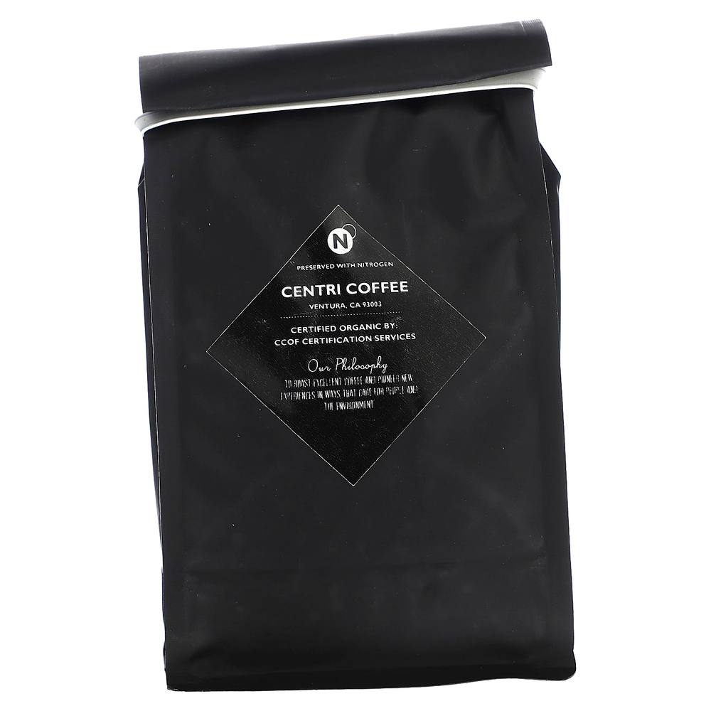 Centri Coffee, Centri Coffee, органическое западное побережье, шоколад и карамель, цельные зерна, темная обжарка, 340 г (12 унций)