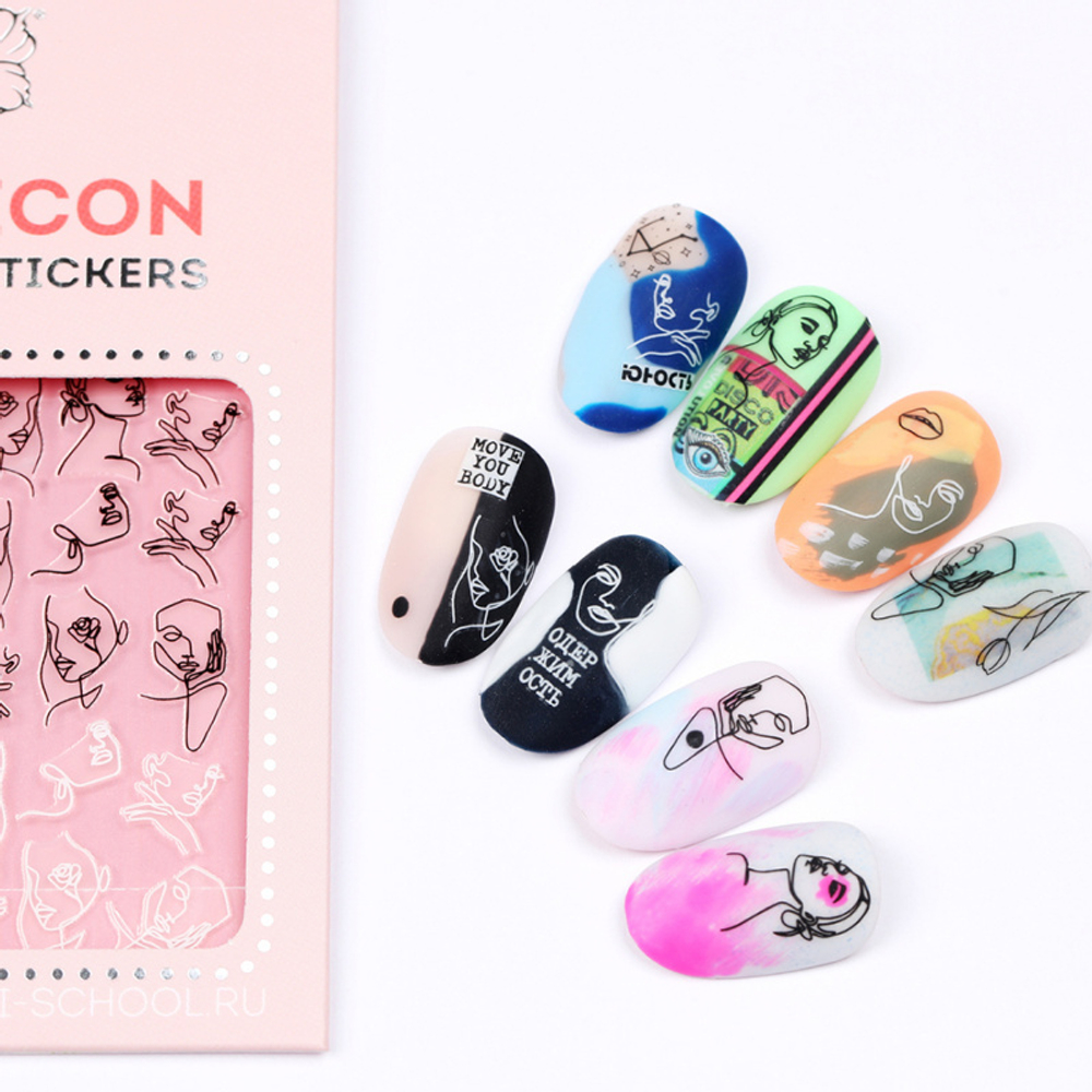 Charmicon 3D Silicone Stickers №124 Лица