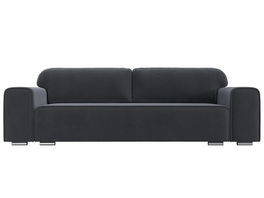 Диван прямой Лига-029, ВЕЛЮР Серый