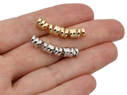 Бусина-спейсер "Пружина", 29мм, цвет серебро