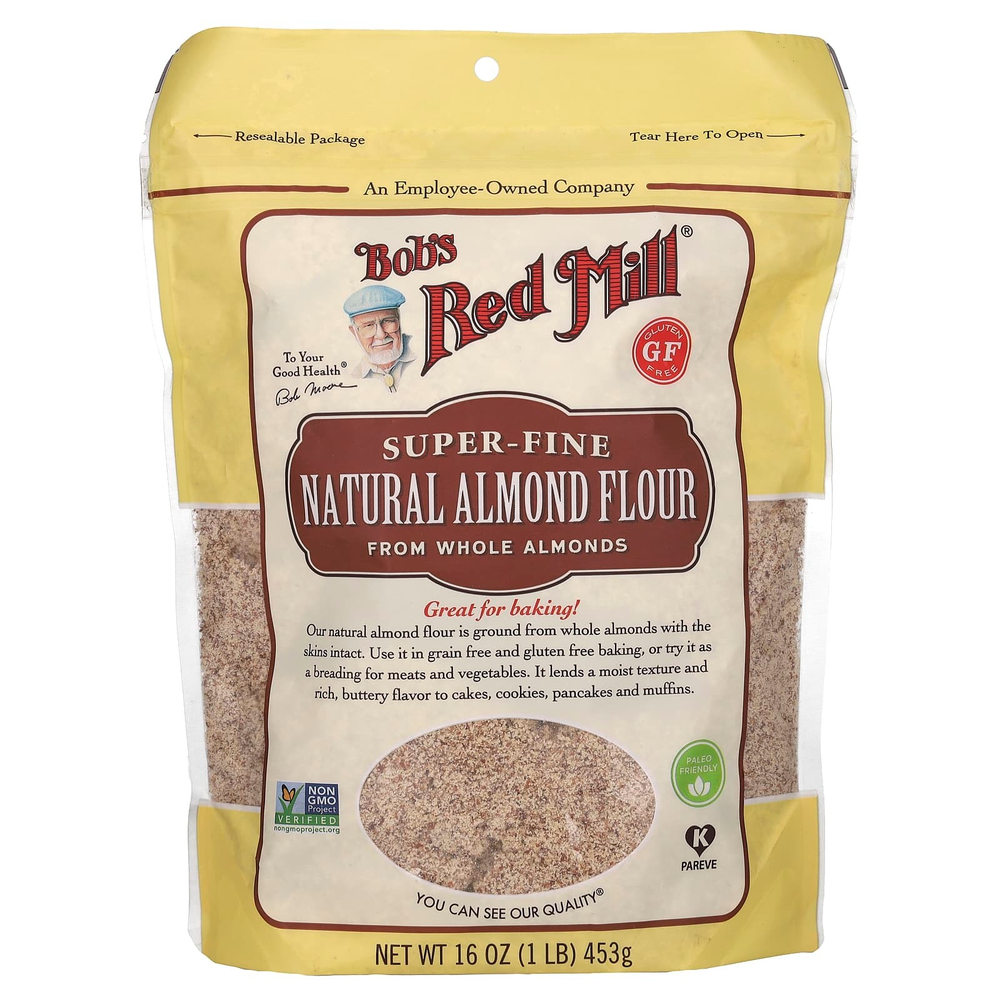 Bob's Red Mill, натуральная миндальная мука, очень мелкого помола, 453 г (16 унций)