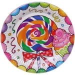 Тарелка бумажная 18 см в наборе 10 шт «Сладкий праздник»