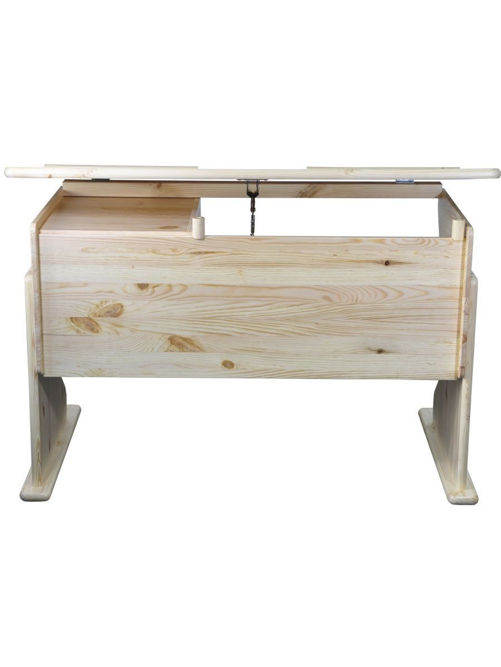 Стол письменный 120х60х62, Рио, растущая парта трансформер для школьника, компьютерный, деревянный с наклонной столешницей, массив сосны, Dipriz