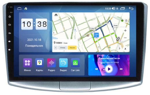 Магнитола для Volkswagen Passat 2005-2015 (B6, B7, CC) - Parafar PF901LUX1XHD на Android 13, 8-ядер, 4Гб+64Гб, CarPlay, 4G SIM-слот