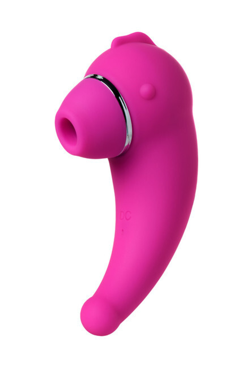 Вакуум-волновой клиторальный стимулятор и вибратор Dino (Цвет: розовый)
