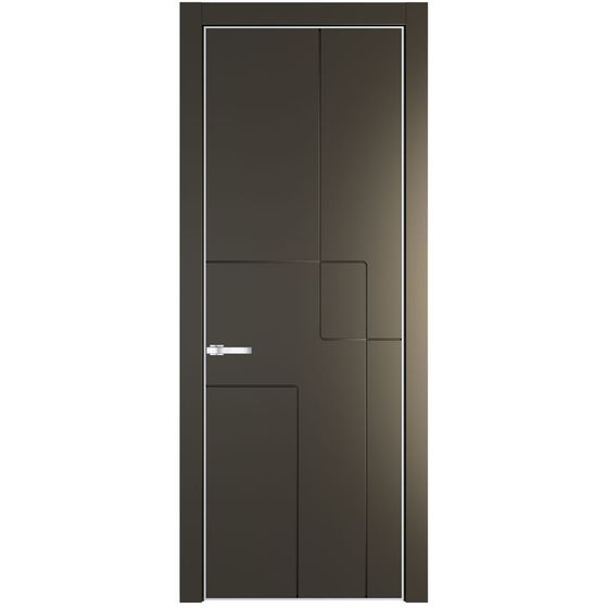 Межкомнатная дверь эмаль Profil Doors 3PA перламутр бронза глухая профиль белый матовый