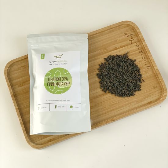Чёрный чай листовой Цейлон ОРА Грин флауер, 40г