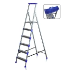 Стремянка металлическая 6 ступеней, высота до платформы 1290 мм, вес 8,3 кг, до 150 кг СМ6