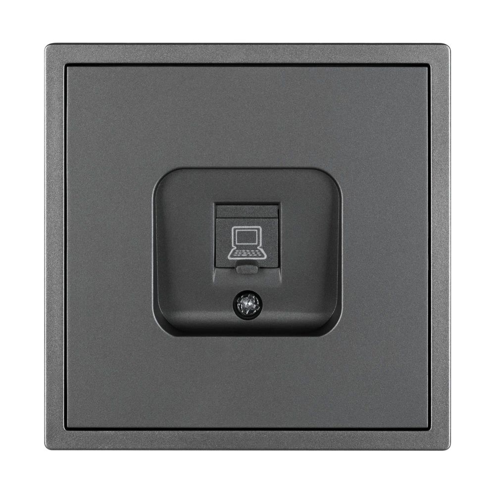 Механизм компьютерной розетки SCT-TENDO-MPC1-SFPL-GR (RJ-45, CAT6) (Arlight, Матовый графитовый) 054593