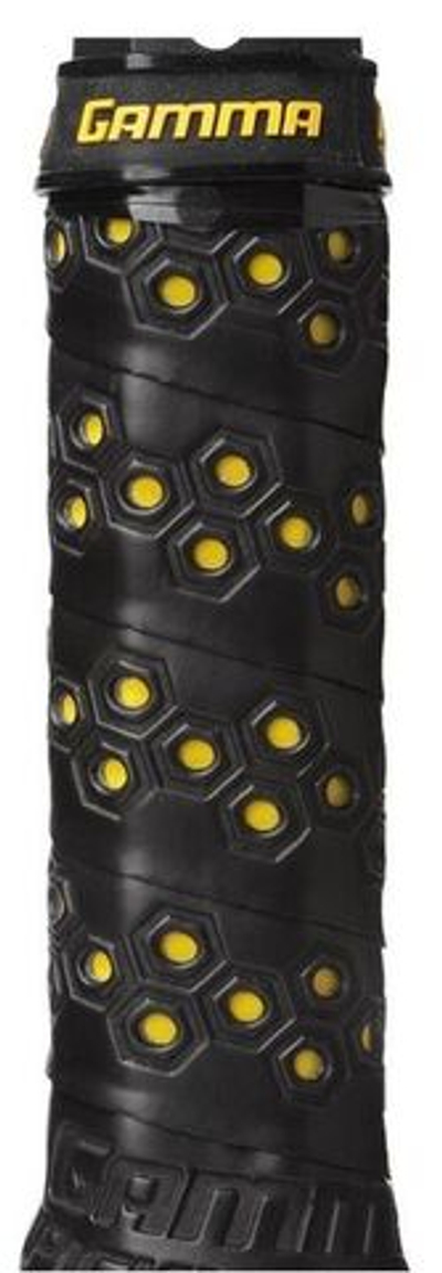 Намотки теннисные базовые Gamma Honeycomb Grip 1P - black/yellow