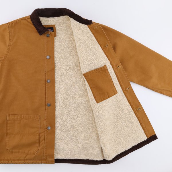 Куртка Dickies Duck Lined Chore Coat (stonewashed brown duck) артикул:TCR04SBD - купить в магазине Дайс