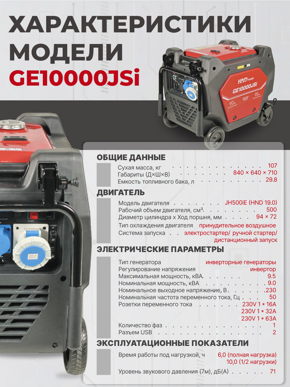 Генератор HND GE10000JSi