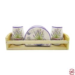 Набор для сервировки Royal Classics Прованс 3 предмета 9,8*4,4*7,3 см подставка 5*5*7,5 см