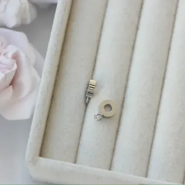 Бейл, держатель для кулона, 7*2,5 мм, родий, Б025