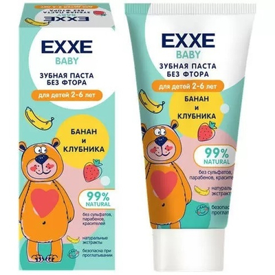 З/паста EXXE Hello Банан и клубника 2-6лет 50мл.