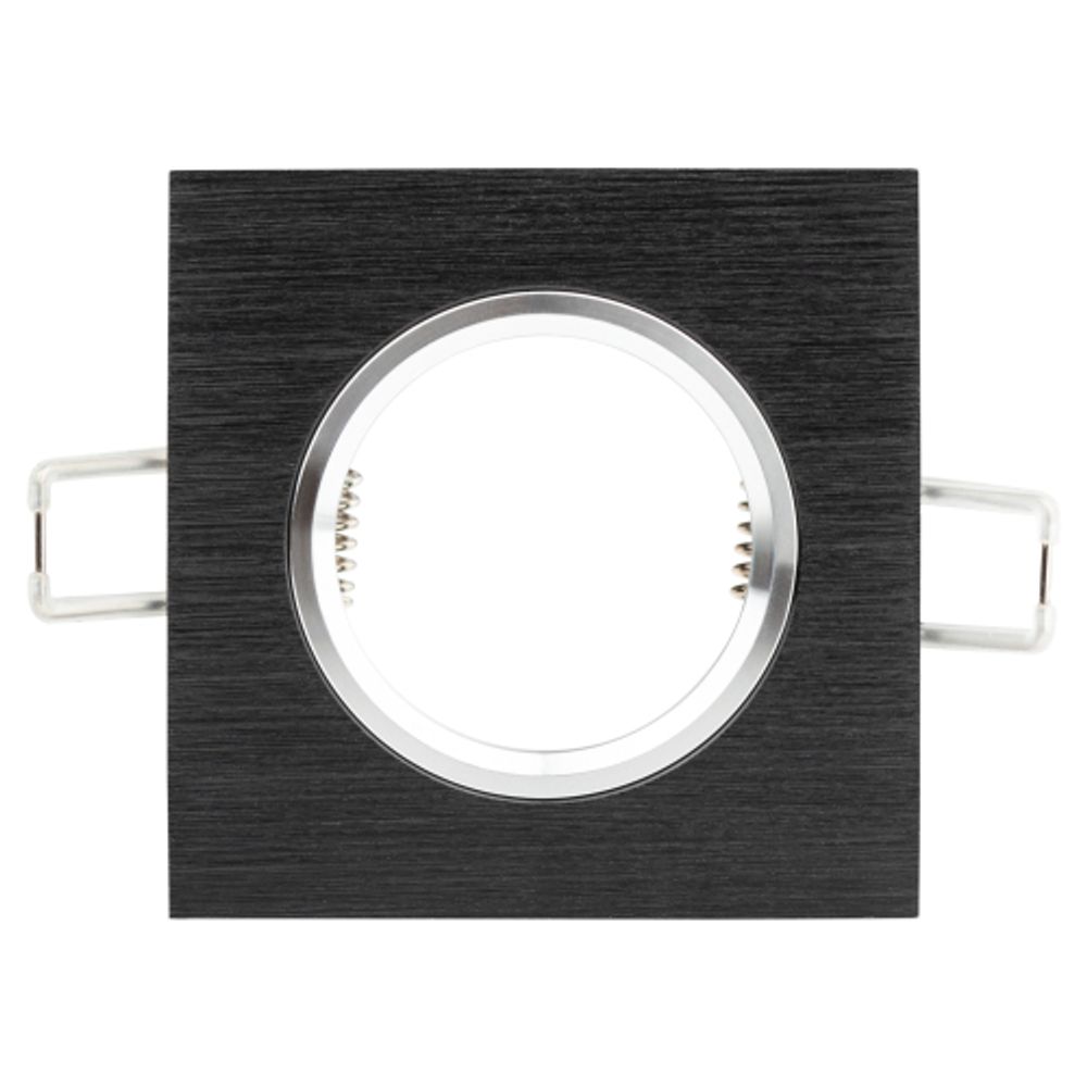 Светильник встраиваемый алюминиевый ЭРА KL57 SL/BK под лампу MR16 GU5.3 серебро/черный