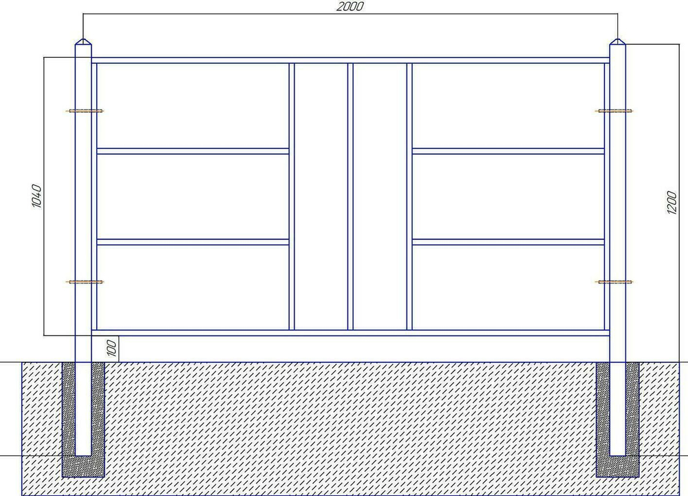 Пешеходное ограждение ПО-9