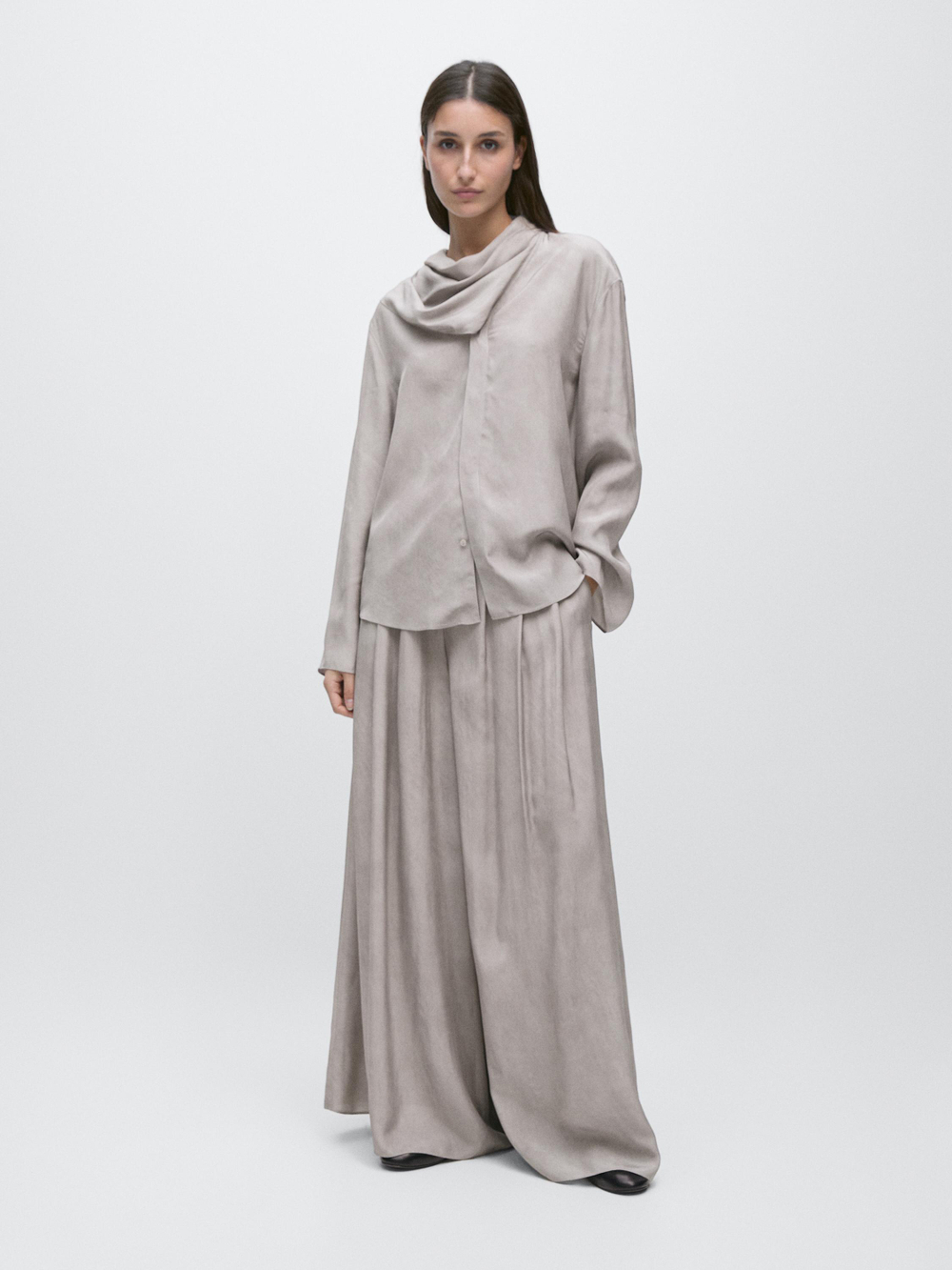 Massimo Dutti Рубашка из 100% хлопка, серый