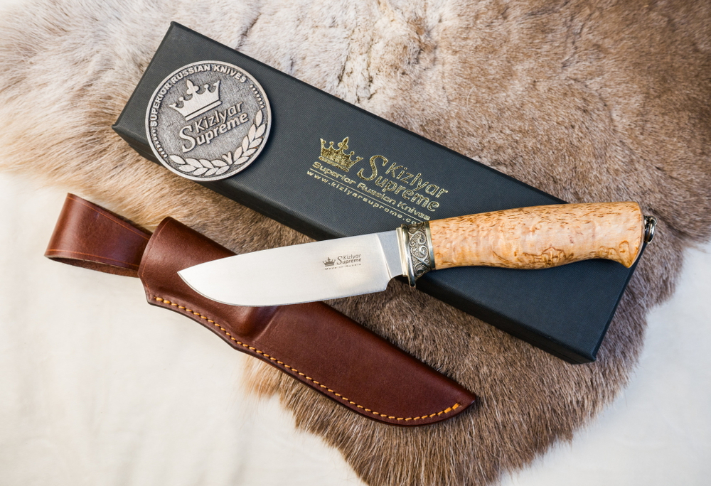 Охотничий нож Theseus M390 Satin светлая рукоять