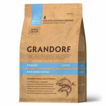 Сухой корм GRANDORF DOG White Fish MED&MAXI Белая рыба для взрослых собак средних и крупных пород 1кг