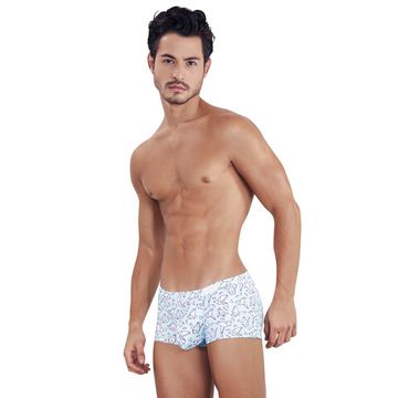 Мужские трусы хипсы голубые с принтом Clever Moda FIGURE TRUNKS 145807