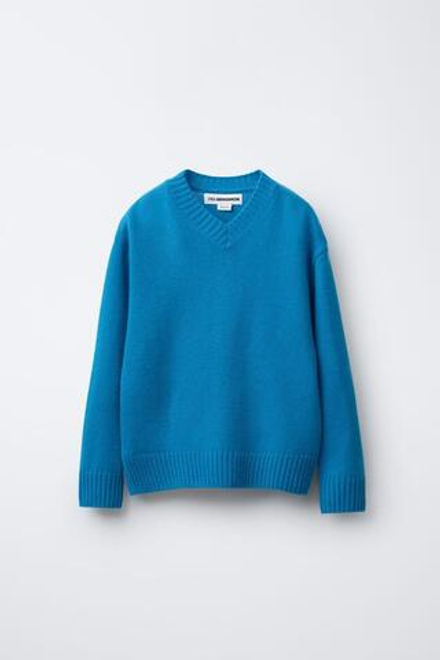 ZARA Х BENSIMON ® СВИТЕР ИЗ СМЕСОВОЙ ШЕРСТИ, ЯРКО-СИНИЙ
