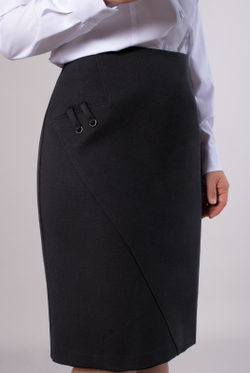 Юбка женская 1624оп-60, чёрный #369Чёр011624оп-60