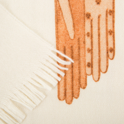 Плед 140x180 Trussardi Gloves кремовыйi Италия