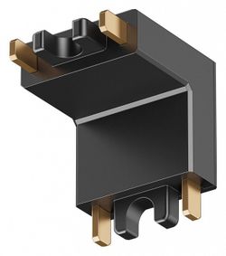 Соединитель угловой внутренний для треков накладных Denkirs AIR BASE TR5212-BK