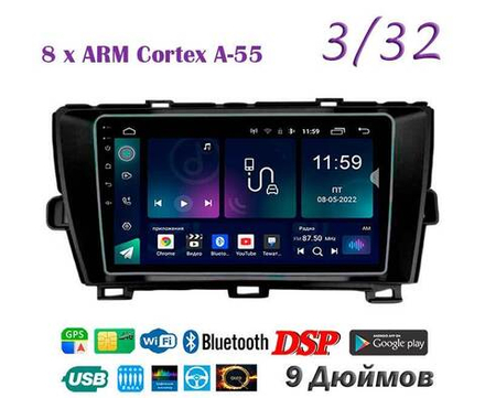 Topway TS18 3+32GB 8 ядер для Toyota Prius 2009-2015