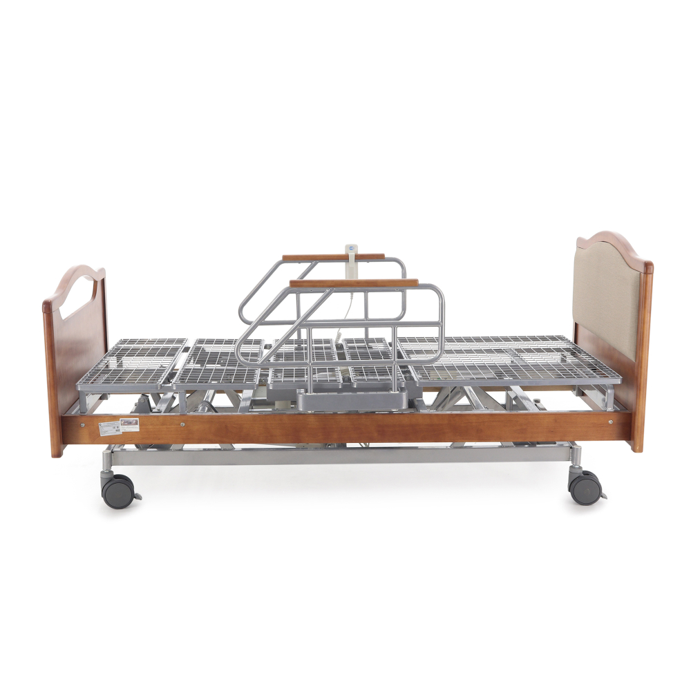 Кровать электрическая Med-Mos DB-2B с поворотным креслом в правую сторону (коричневый)