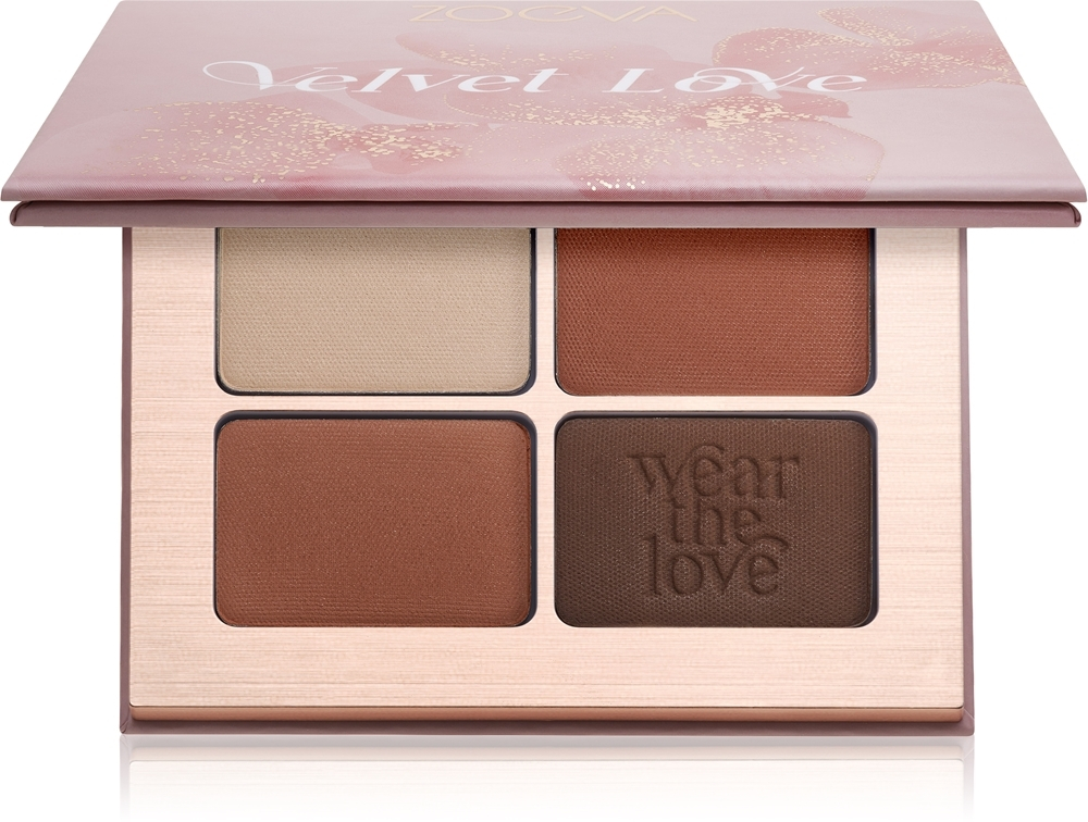 ZOEVA Velvet Love Eyeshadow Quad - палитра теней для век, 4× 1,5 g