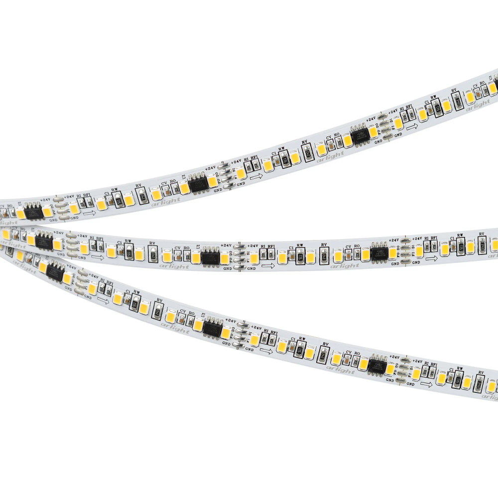 Светодиодная лента SPI-A120-10mm 24V Warm2700-PX6-BPT (11 W/m, IP20, 2835, 5m) (Arlight, бегущий огонь) 049437