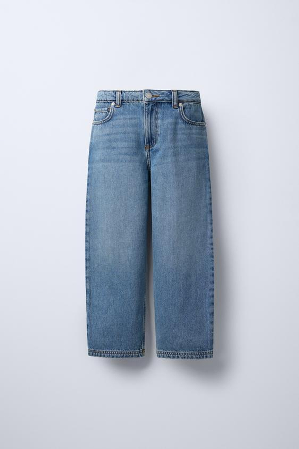 ZARA ДЖИНСЫ RELAXED BAGGY, СИНИЙ