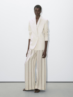 Massimo Dutti Асимметричный блейзер, слоновая кость