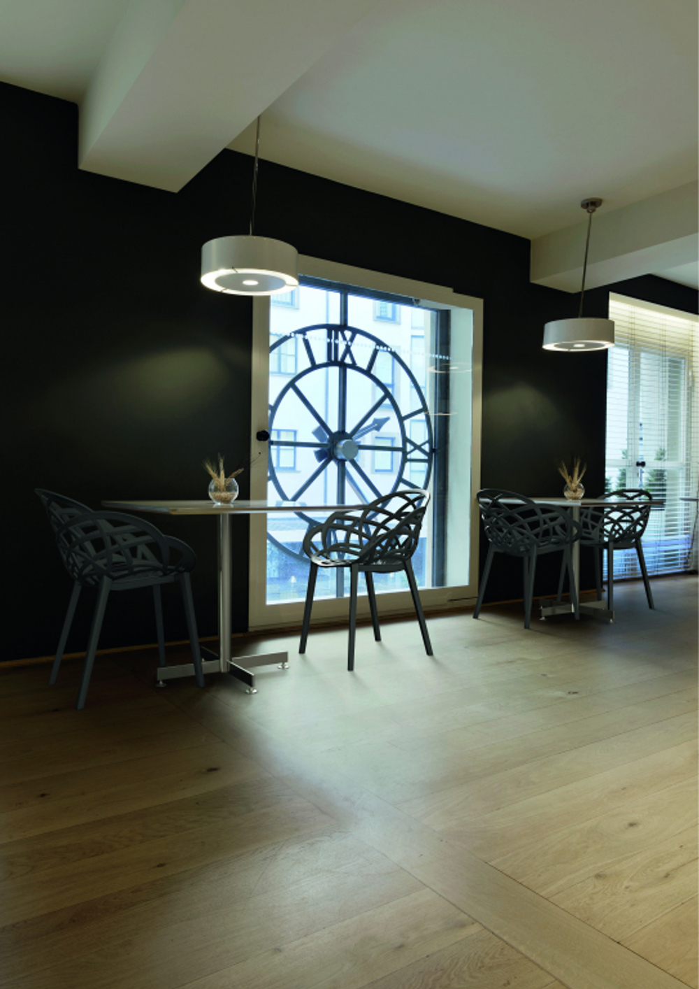 Кресло пластиковое Papatya Flora, антрацит матовый