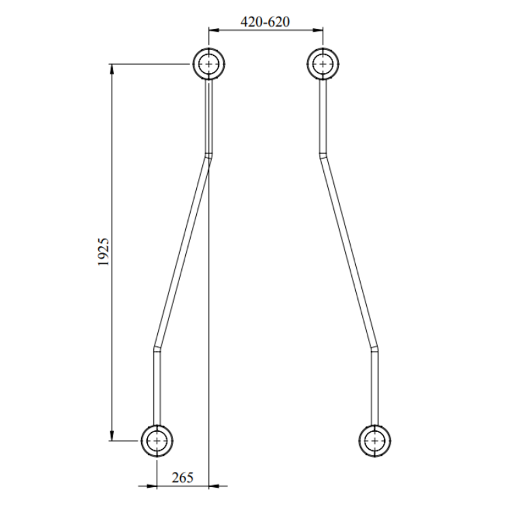 Спортивный комплекс №4, параворкаут, брусья, 1920*620*1600 мм., D=89 мм.