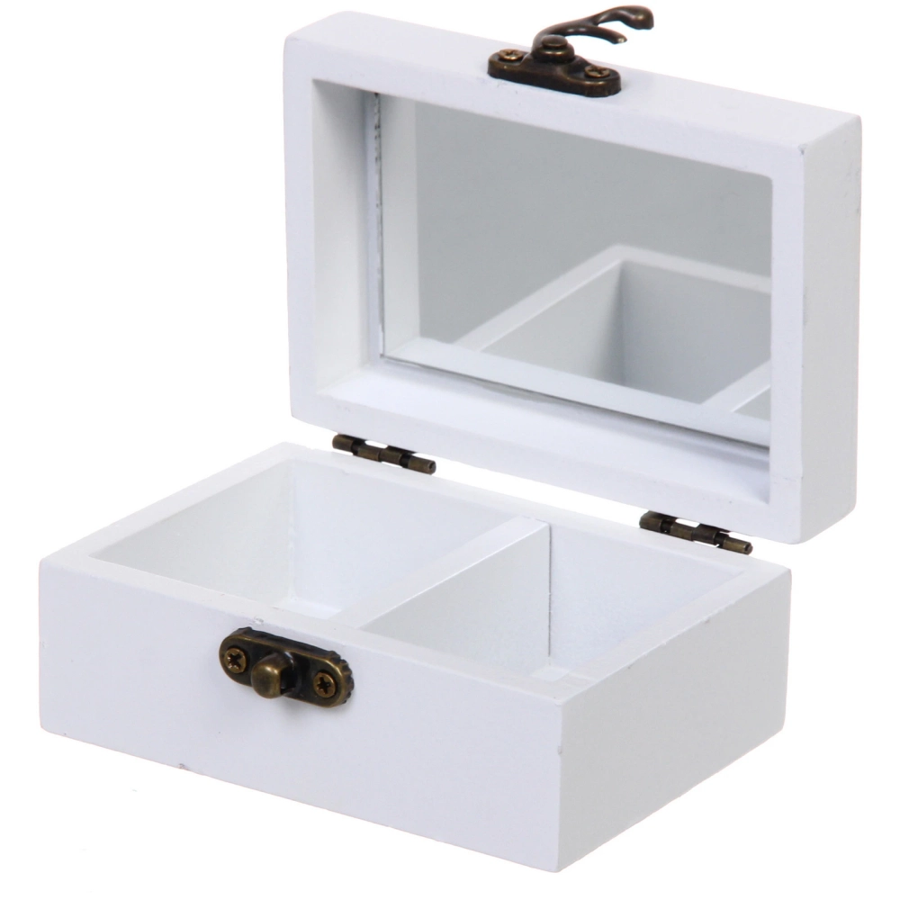 Шкатулка деревянная с зеркалом «МАРЦИПАН», пудровые пионы, 9.5*6.5*5см (в коробке)