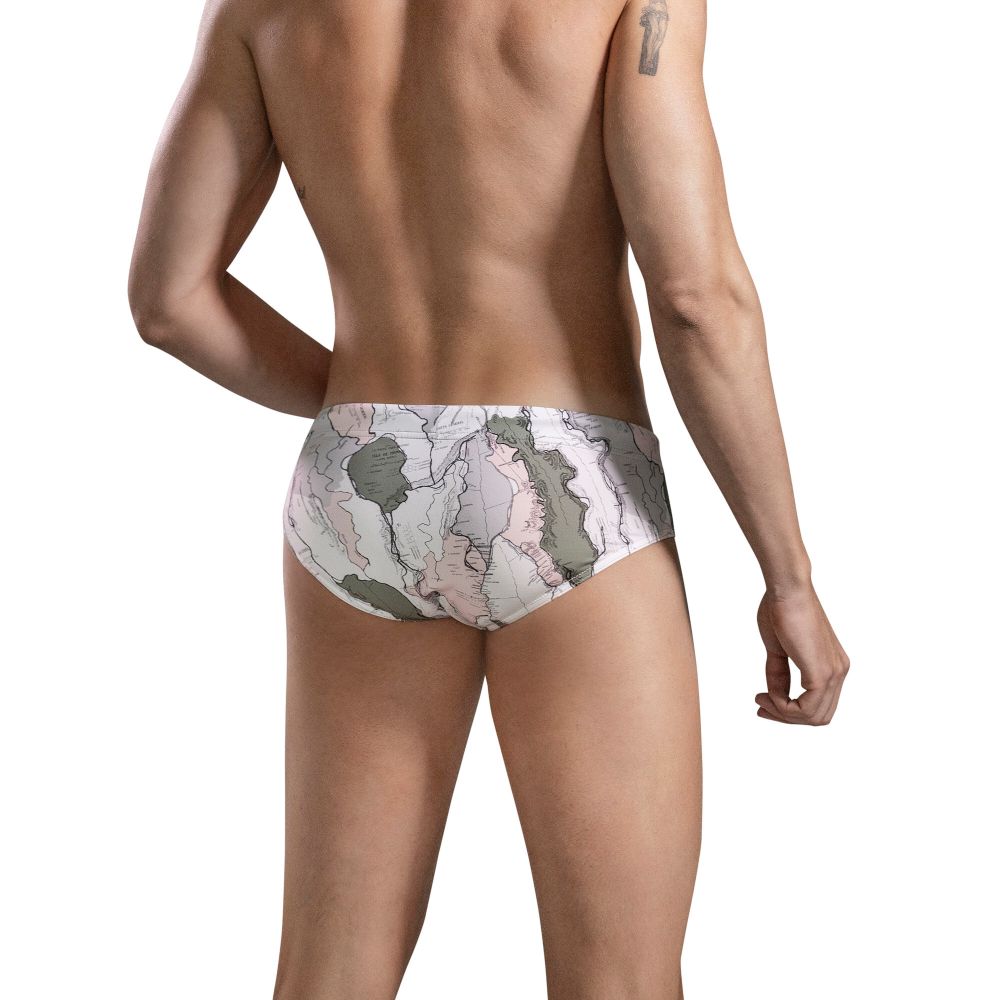 Мужские плавки белые  с принтом Clever CALIPSO SWIMSUIT BRIEF 166301