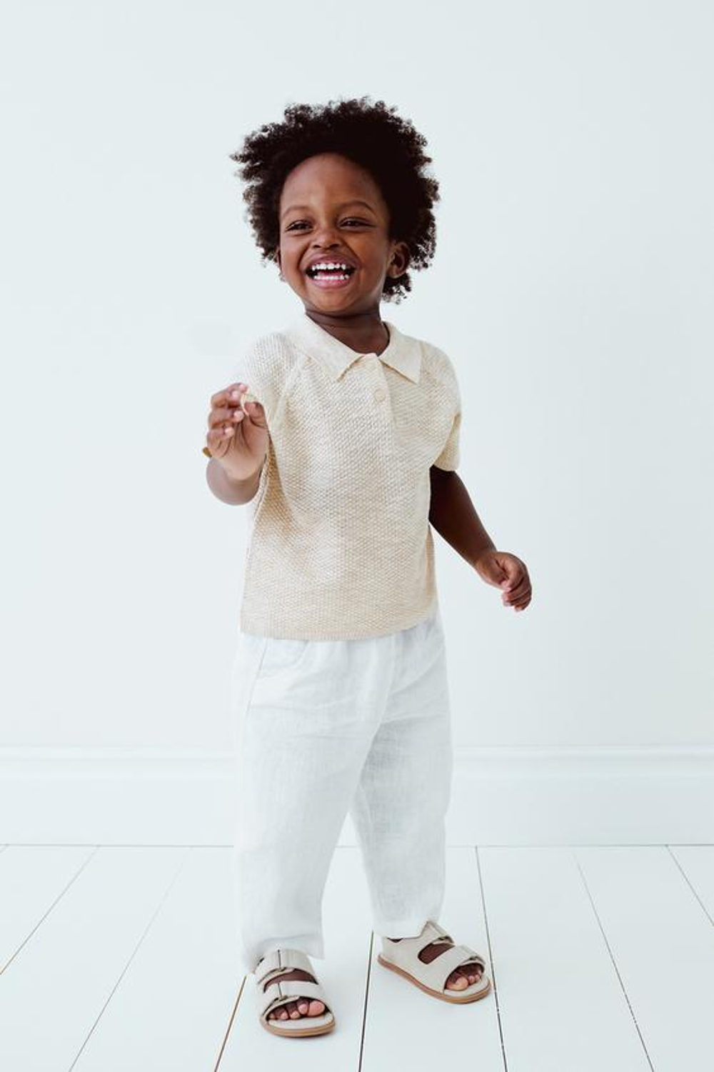 ZARA ТЕКСТУРНЫЙ СВИТЕР ПОЛО, СВЕТЛО-БЕЖЕВЫЙ