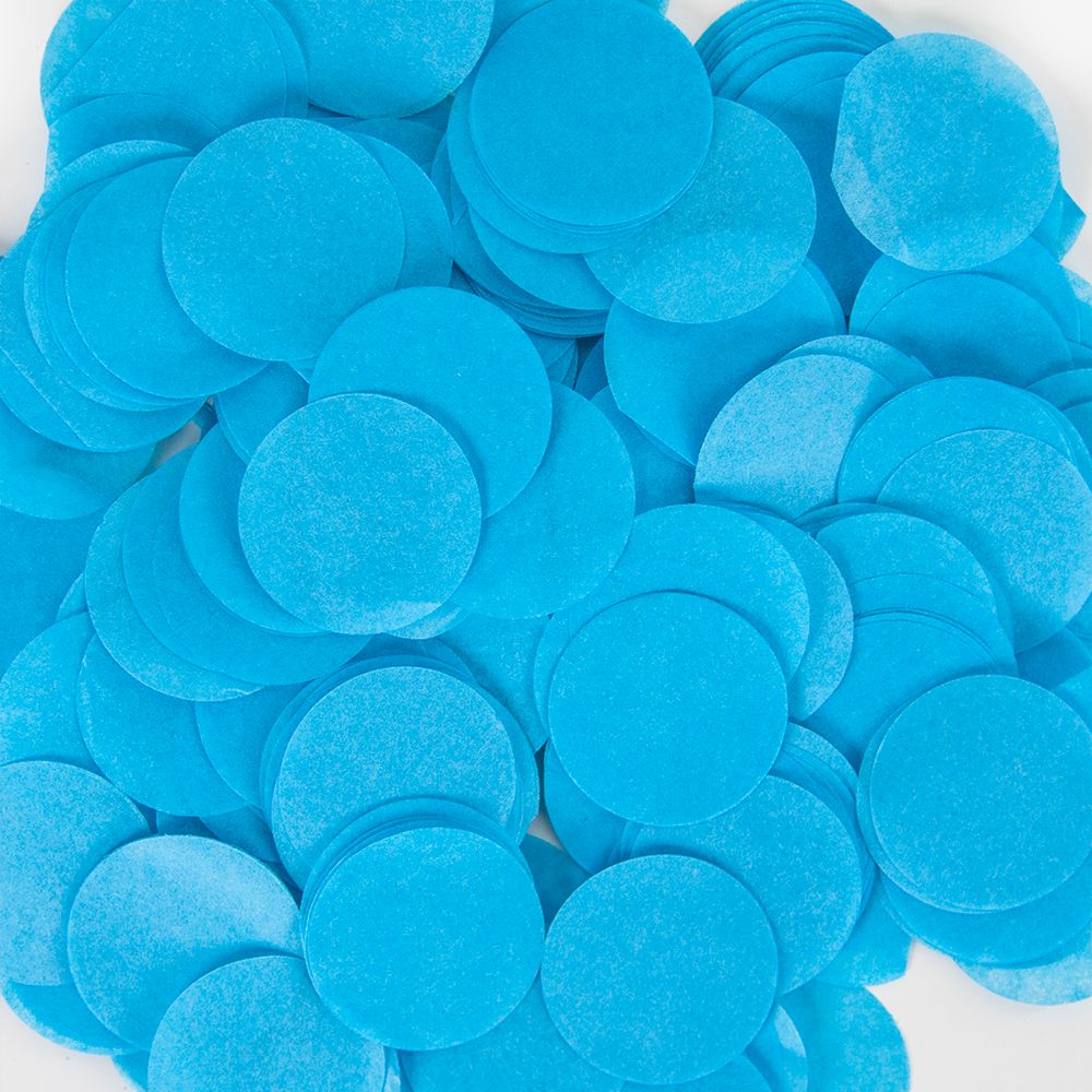 Конфетти тишью Круг, Светло-голубой, 2,5 см, 50 г.
