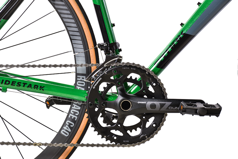 Велосипед 28" Stark'24 Peloton 700.4 D р.18" зеленый/черный/серый
