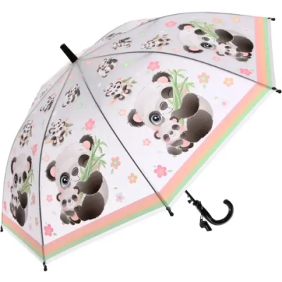 Зонт детский полуавтомат «Милая панда», 8 спиц, d-80см, длина в слож. виде 65см