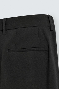 ZARA СТРУЯЩИЕСЯ БРЮКИ FLARE FIT, ЧЕРНЫЙ