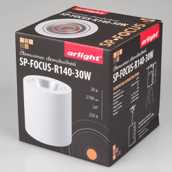 Светильник SP-FOCUS-R140-30W Warm White (Arlight, IP20 Металл, 3 года) 021066