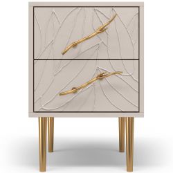 Тумба Арт Колор leaves Стайл Голд Серый агат