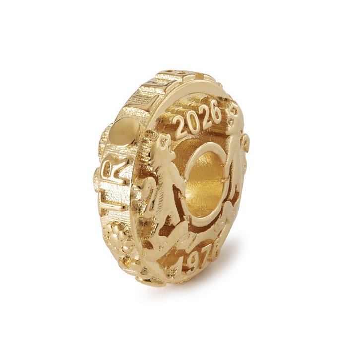 Бусина "Юбилей Trollbeads" позолота