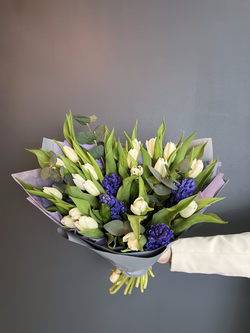 Букет "Flora Стандарт" (Гиацинт, Тюльпан)